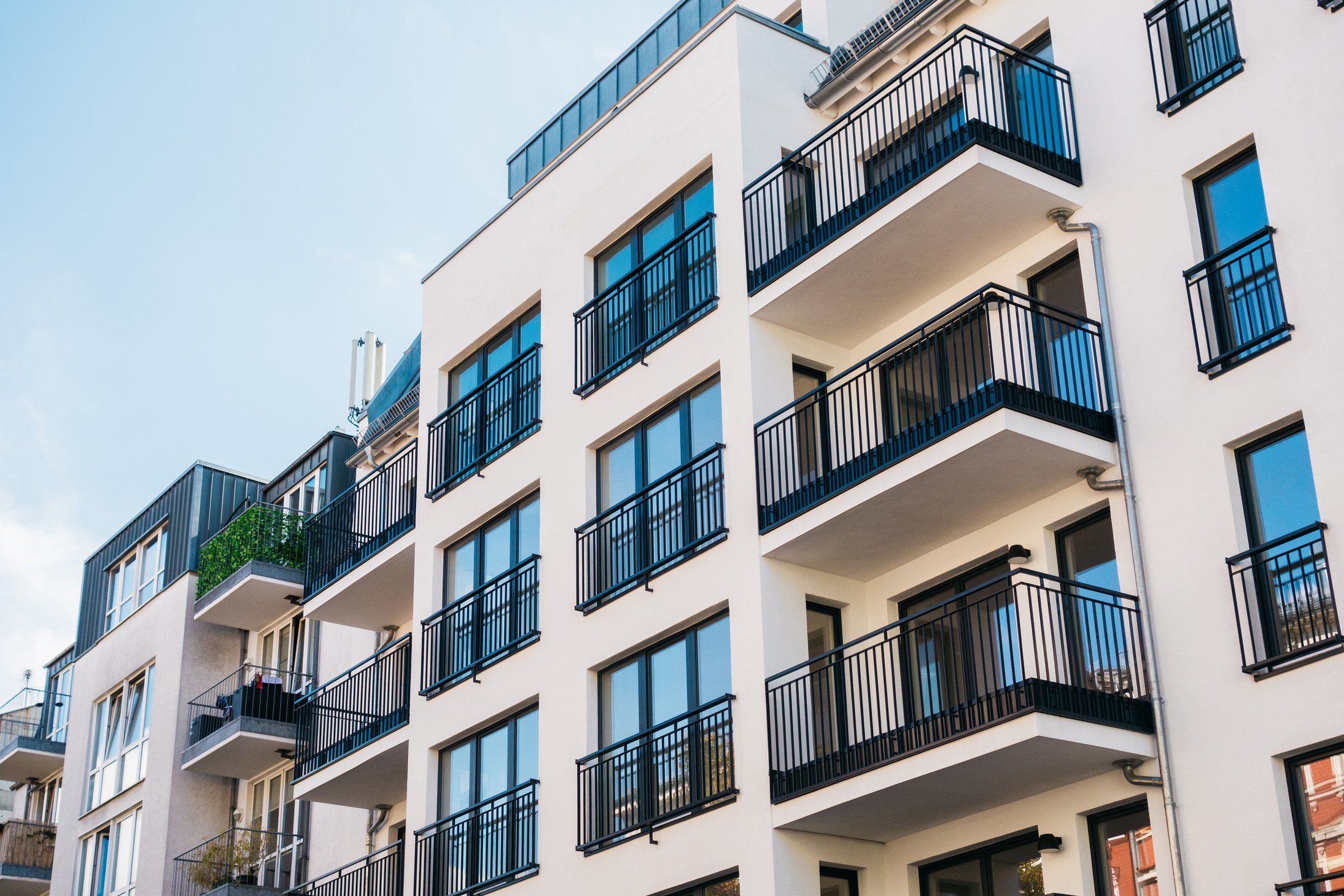 beautiful and clean apartment building